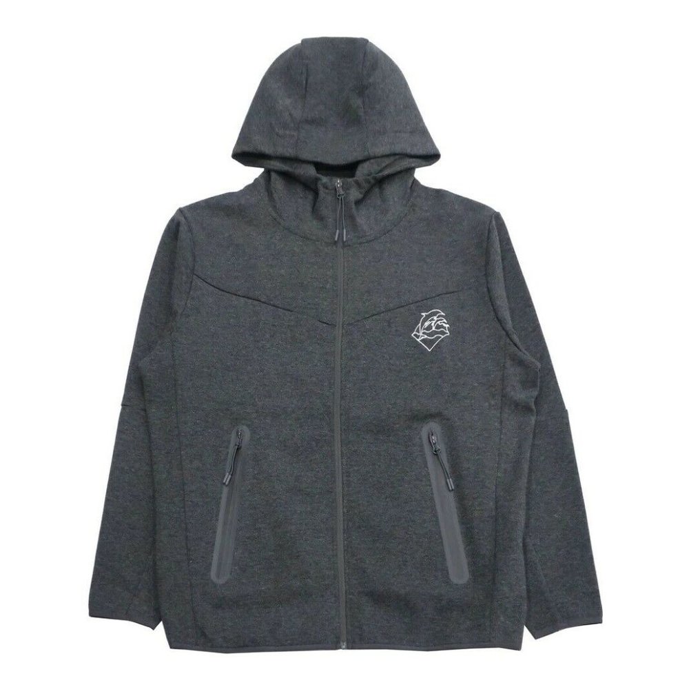 Pink Dolphin Men's Wave Zip Up Activewear Full Zip Hoodie Jacket